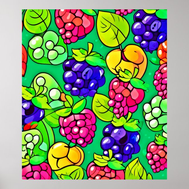 Summer Berry Delight Poster (Front)