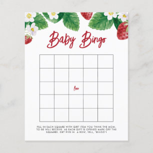 Summer Berry Sweet Baby Bingo Shower Game