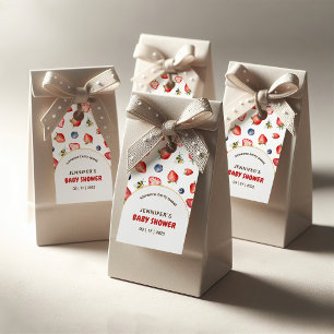 Summer Berry Sweet Watercolor Baby Shower Gift Tags