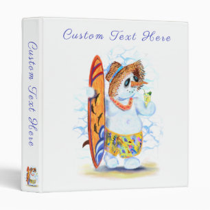 Summer Binder Snowman Surfer Fun