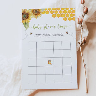 Summer Bingo Sunflower And Honey Baby Shower Game