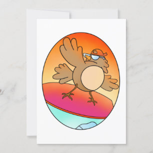 Summer Bird Surfer Card