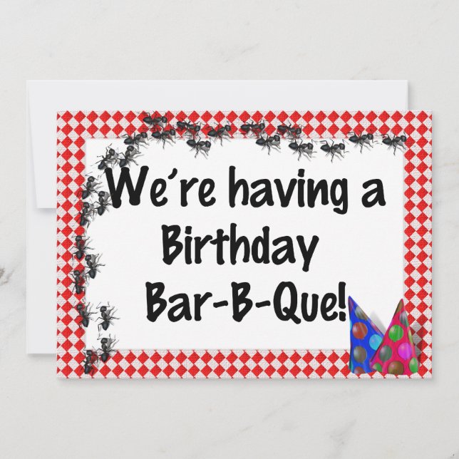 Summer Birthday BBQ Invitation (Front)