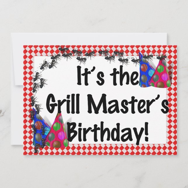 Summer Birthday BBQ Invitation (Front)