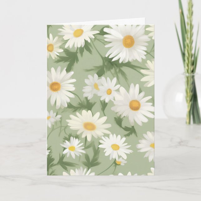 Summer Birthday Daisies Card (Front)