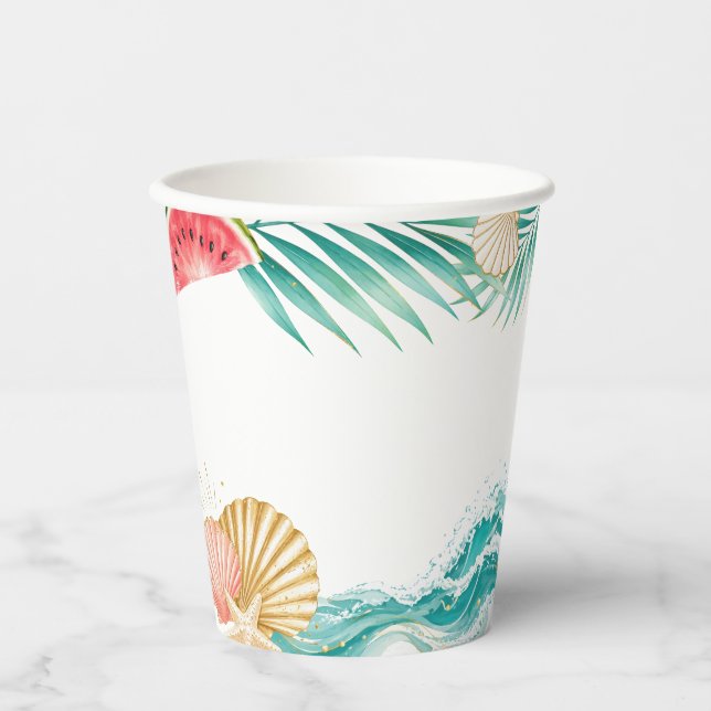 Summer Birthday Party Paper Cup (Front)