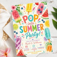 Summer Birthday Popsicle Pool Party Tropical Fruit