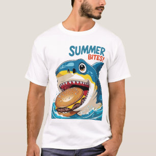 Summer Bites – Shark Blue T-Shirt