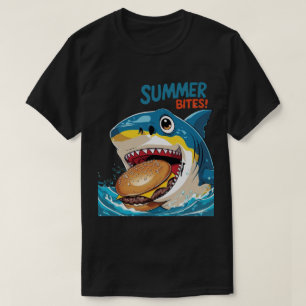 Summer Bites – Shark Blue T-Shirt