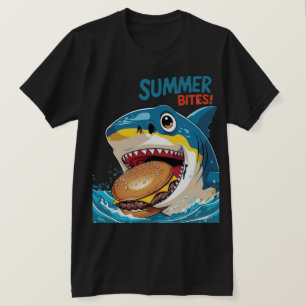 Summer Bites – Shark Blue T-Shirt