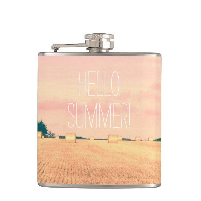Summer Bliss in the English countryside Hip Flask (Front)