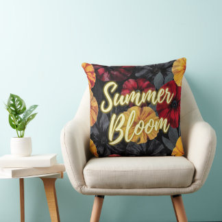Summer Bloom Throw Pillow