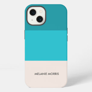 Summer Blue Beach Vibe Horizontal Stripe iPhone 13 Case