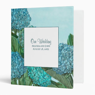 Summer Blue Hydrangea Bouquet Binder
