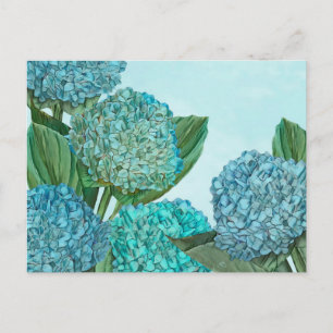 Summer Blue Hydrangea Bouquet Postcard