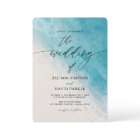 Summer Blue Ocean Beach Mariages Invitations