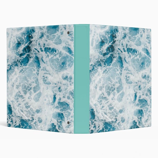 Summer Blue Ocean Wave Binder (Background)