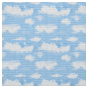 Summer Blue sky with clouds Fabric