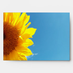 Summer Blue Sky with Yellow Sunflower Envelopes