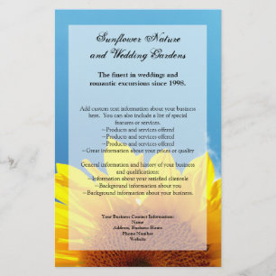 Summer Blue Sky with Yellow Sunflower Flyer