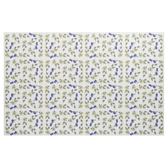 summer blueberries on vine fabric (Yard)