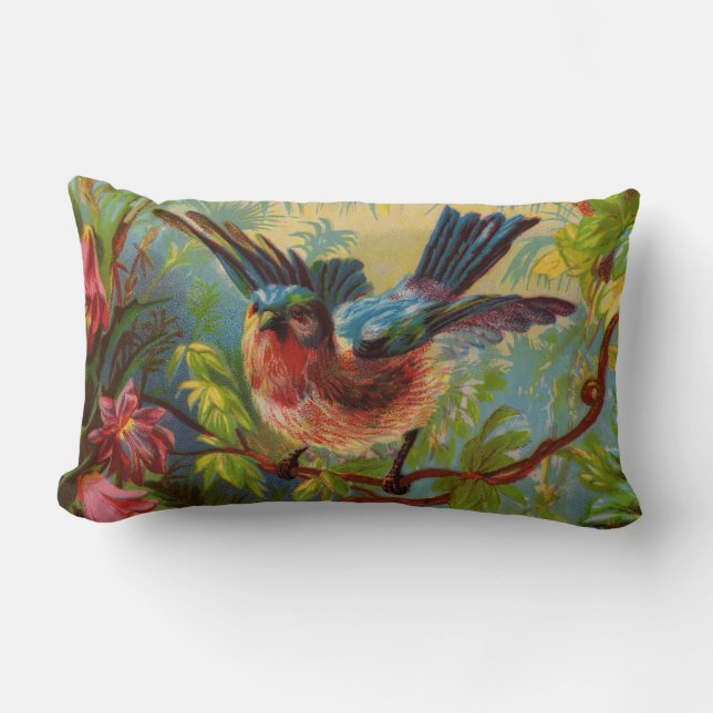 Summer Bluebird Lumbar Pillow (Front)