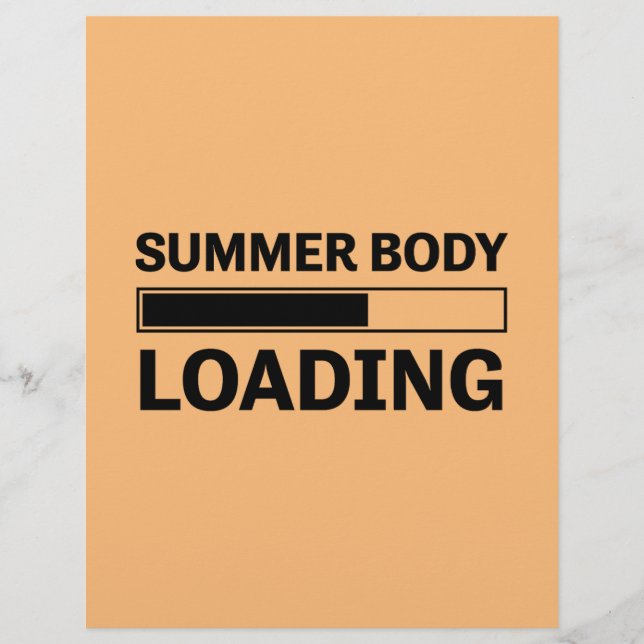 Summer Body Loading Funny Sport Gym Flyer (Front)