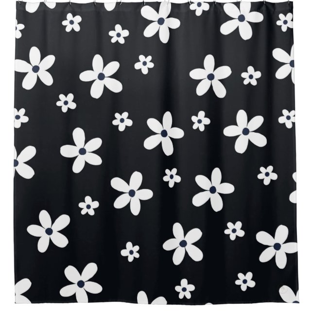 Summer Boho Black White Daisy Flowers (Front)