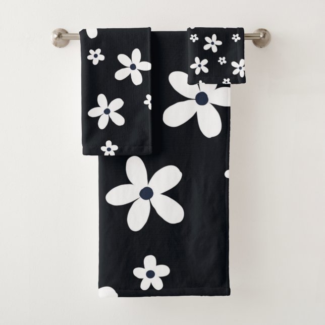 Summer Boho Black White Daisy Flowers (En situation)