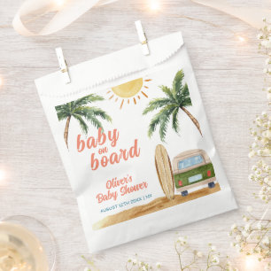 Summer Boho Surf Beach Van Baby Shower  Favour Bag