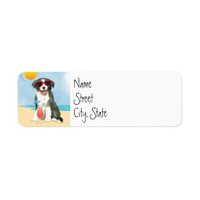 Summer Border Collie Label (Front)