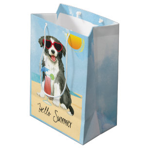 Summer Border Collie Medium Gift Bag