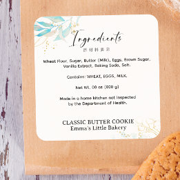 Summer Botanical Farmers Market Ingredient Product Square Sticker