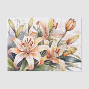 Summer Botanical Lily Floral Tissue Paper