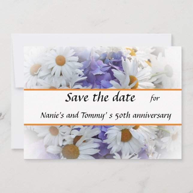 Summer Bouquet Flat Save The Date Card (Front)