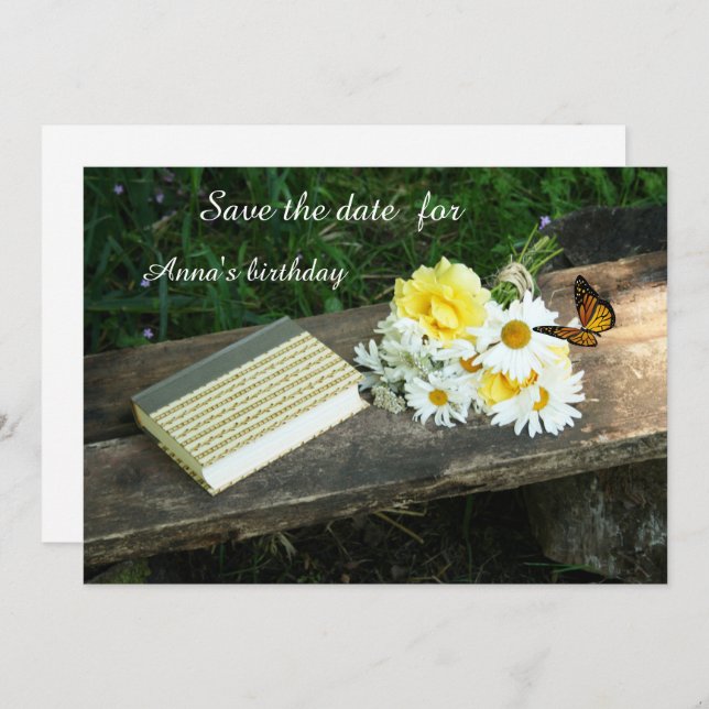 Summer Bouquet Invitation Card (Front/Back)