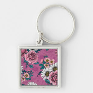 Summer bouquets 2 keychain