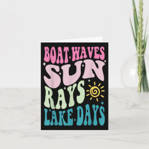 Summer Break Boat Wave Sun Rays Aint Nothing Like Card