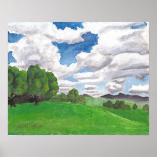 Summer Breeze in the Hills: 20x16 Print