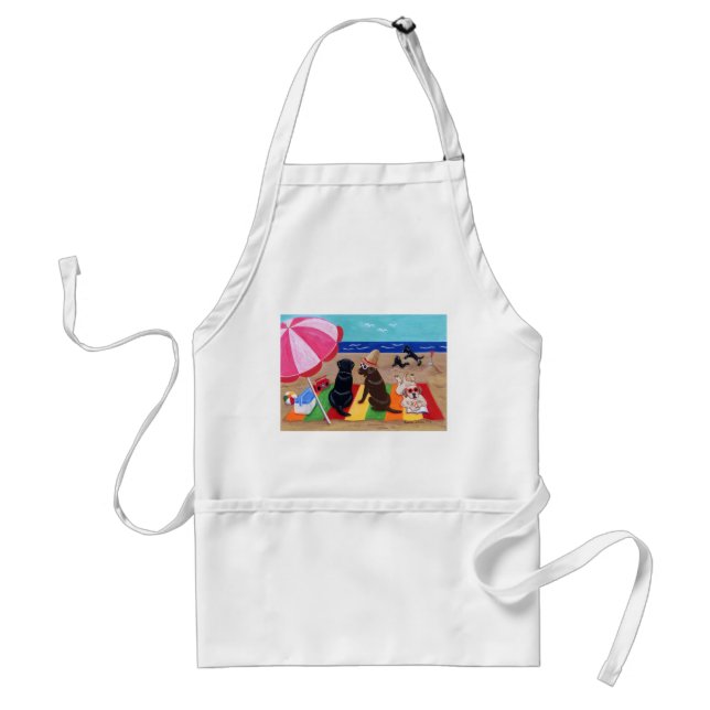 Summer Breeze Labradors Painting Standard Apron (Front)