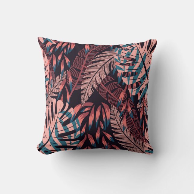 Summer bright seamless background with colourful t throw pillow (Front)