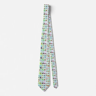 Summer Buggin Collection of Bugs in Watercolor Tie