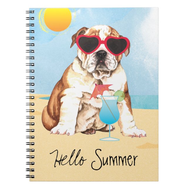 Summer Bulldog Notebook (Front)