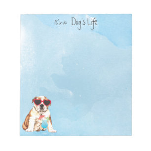 Summer Bulldog Notepad