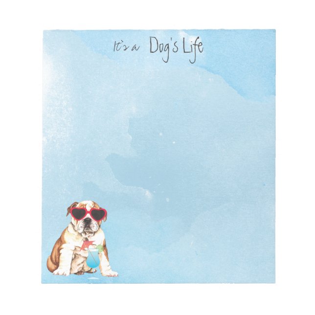 Summer Bulldog Notepad (Front)