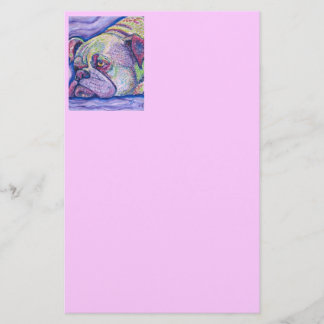 summer bulldog stationery