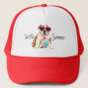 Summer Bulldog Trucker Hat