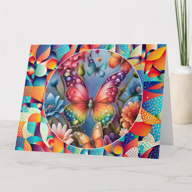 Summer Butterflies  Card (Front)