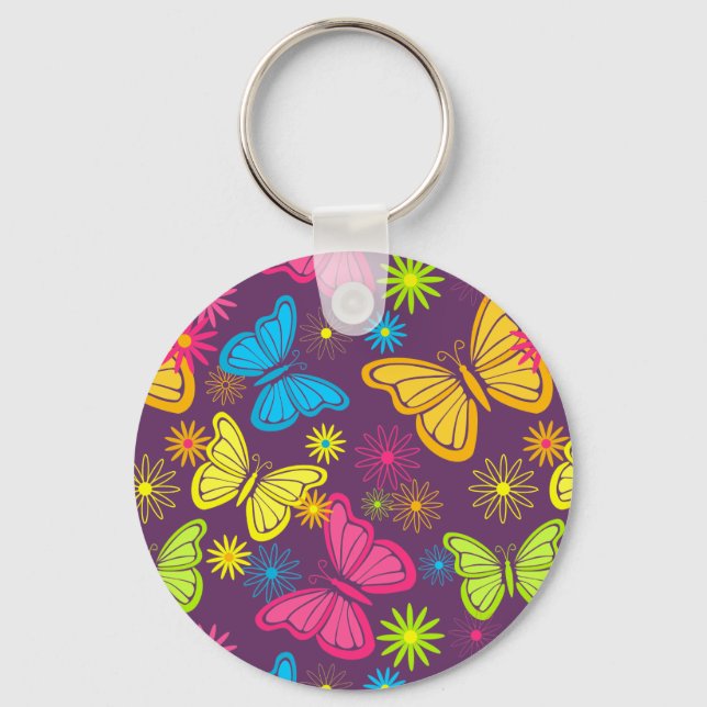 Summer butterflies keychain (Front)