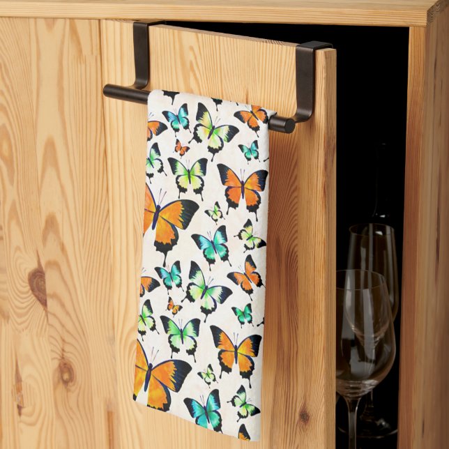 Summer butterflies  kitchen towel (Thirds Fold)